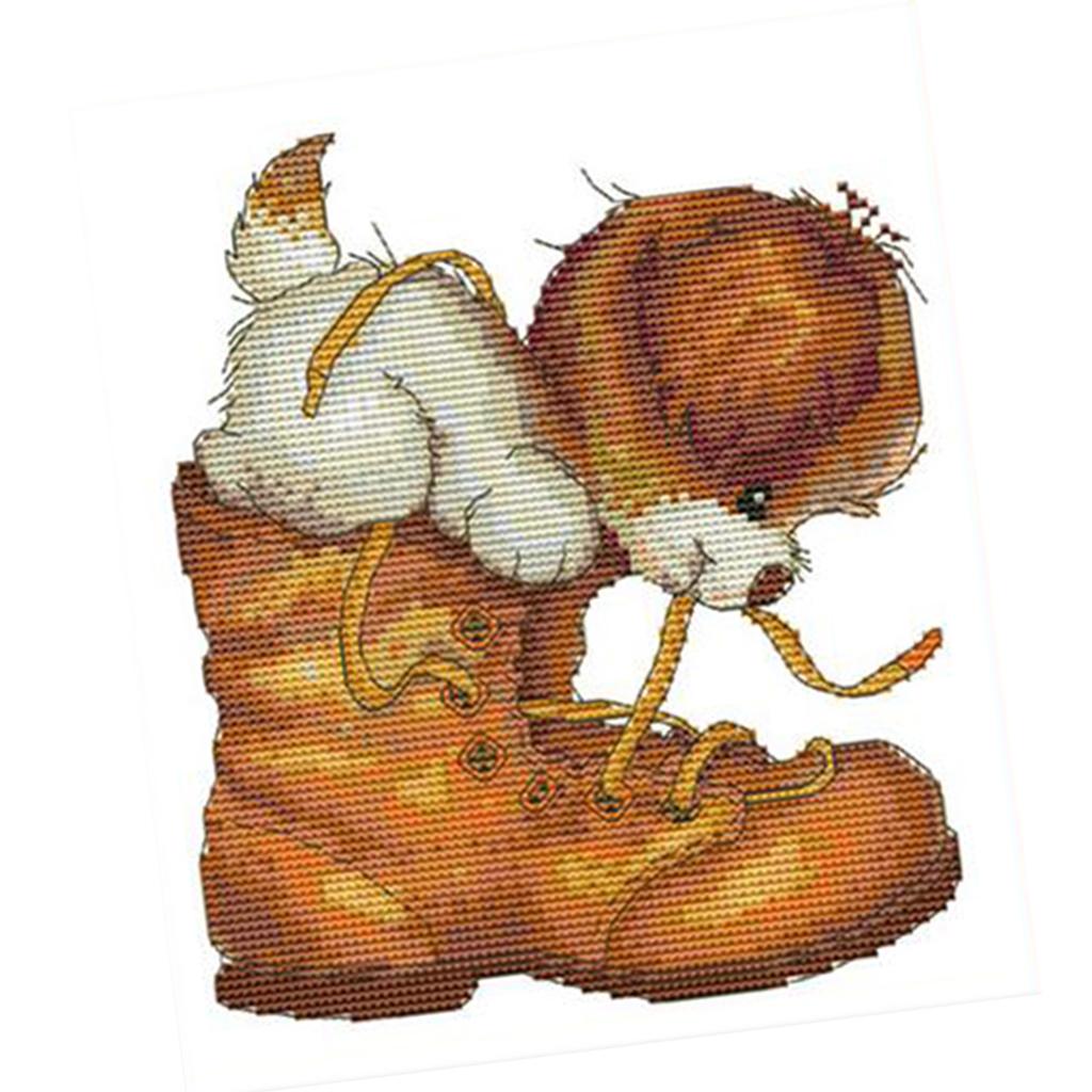 스탬프 자수 키트, 사전 인쇄된 동물 자수 세트, 초보 - Cross Stitch Stamped Kits Beginners 리뷰 및 가격