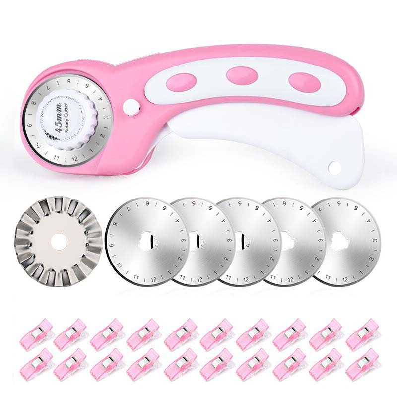 로터리 커터 세트, 핑크 퀼팅 키트 포함 원단 커터 교 - Rotary Cutter For Fabric 45Mm 리뷰 및 가격