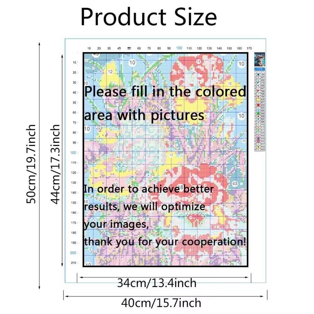 사진 맞춤 자수 키트 11CT 면사 DIY 캔버스 프린 - Cotton Embroidery Thread Skeins 리뷰 및 가격