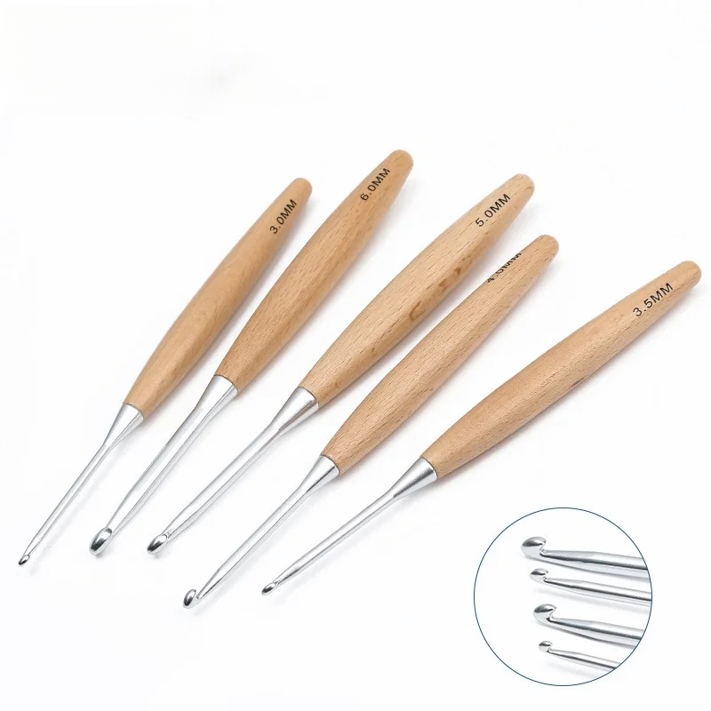 1/11개 나무 손잡이 코바늘 3.0-12.0mm 인체 - Wooden Crochet Hooks Ergonomic Handle 리뷰 및 가격