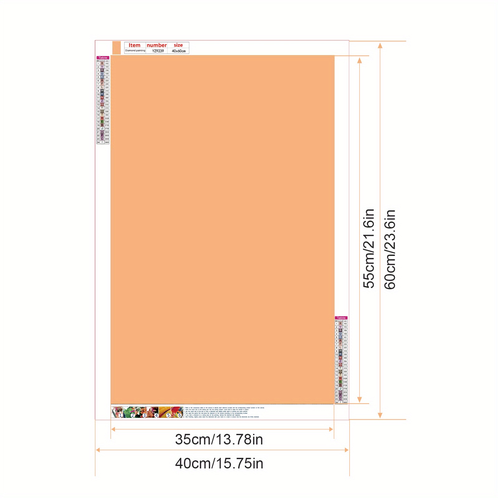 대형 원형 다이아몬드 페인팅 키트, 5D 사과 모양 풀 - 5D Diamond Painting Kit Full Drill 리뷰 및 가격