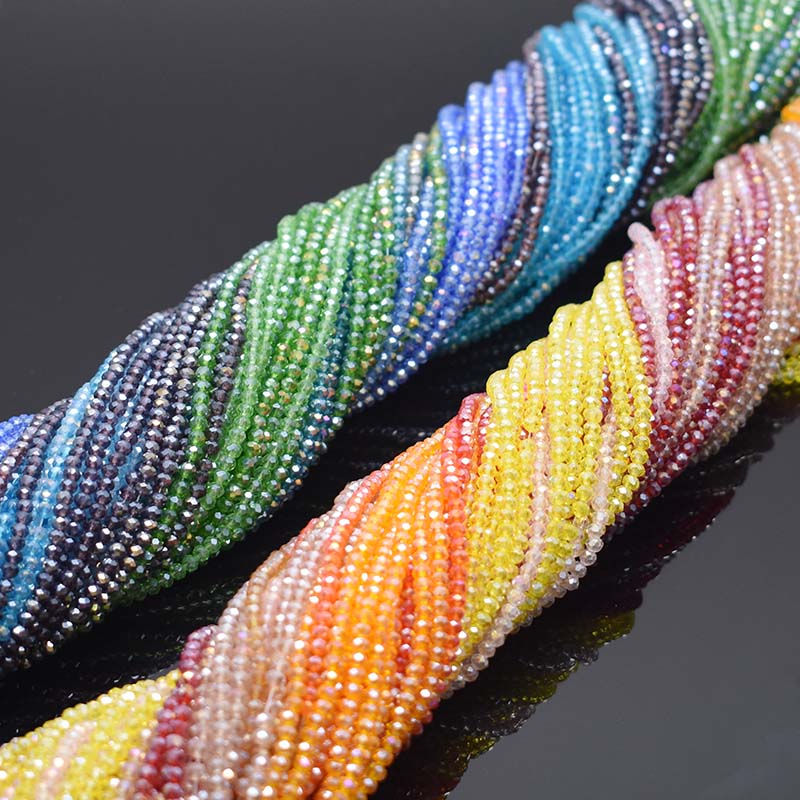 도금 AB 컬러 투명 반짝이 2 3 4 6mm rond - Glass Seed Beads 2Mm Jewelry Making 리뷰 및 가격