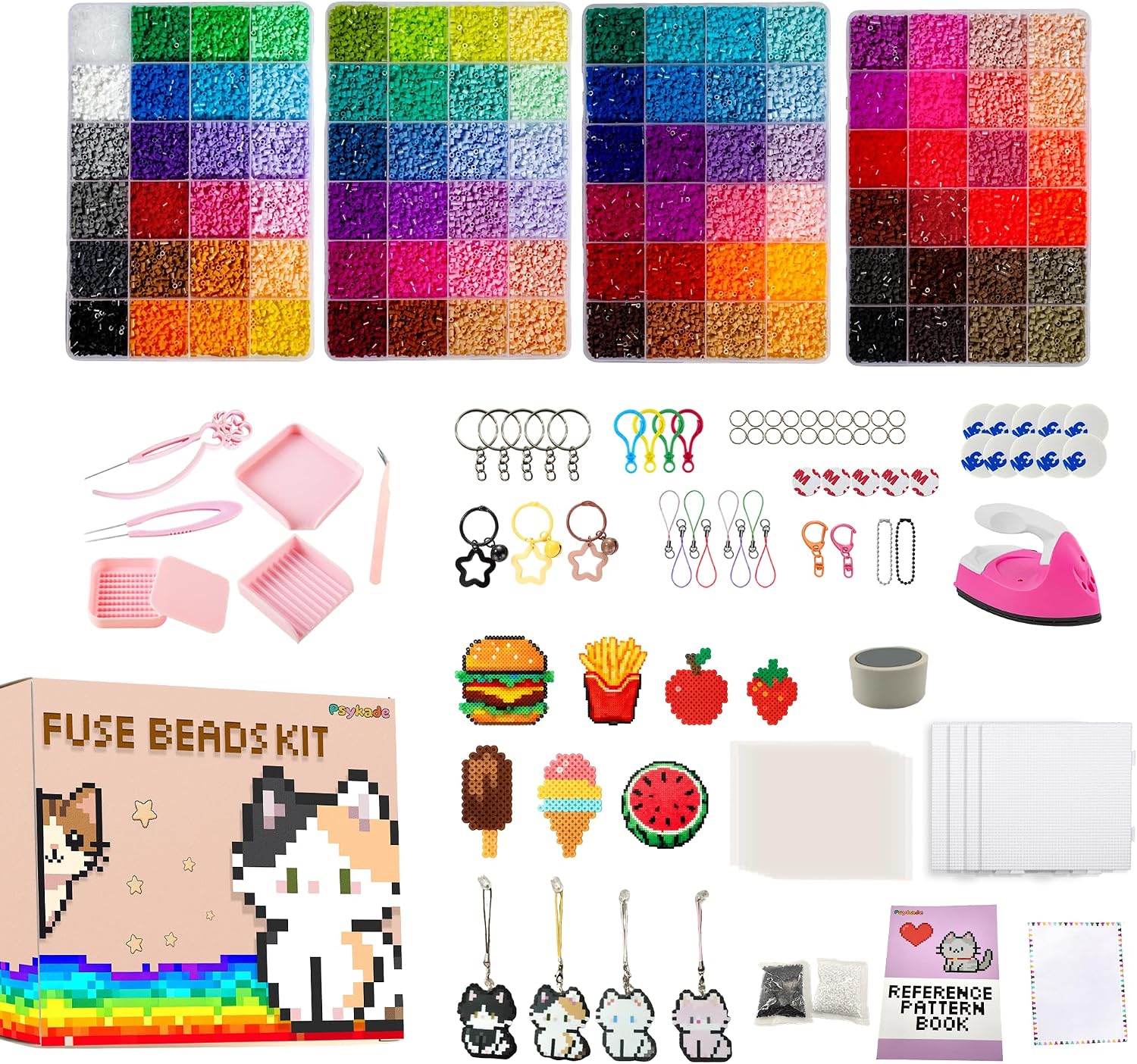 퓨즈 비즈 키트-쉬운 DIY-96색 53000 2.6m - Beading 리뷰 및 가격